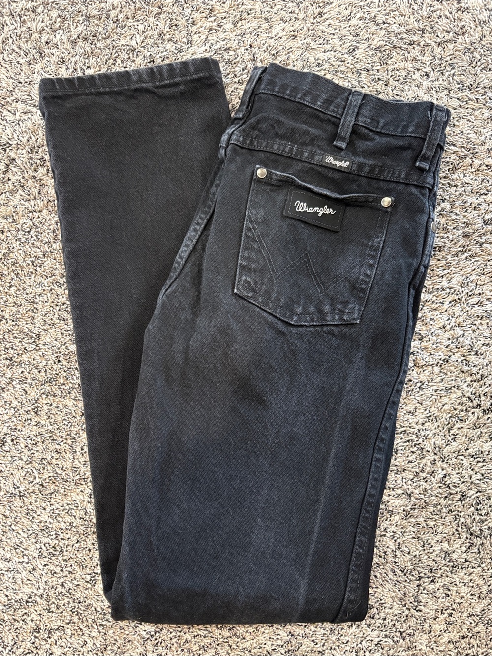 Wrangler Men’s Black Straight-Leg Jeans